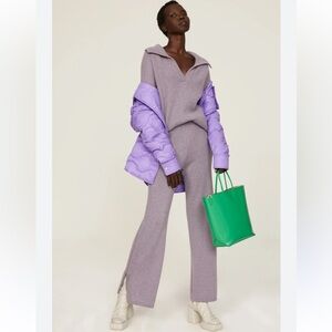 NAADAM Fisherman Pants XS Purple Wool Cashmere Blend